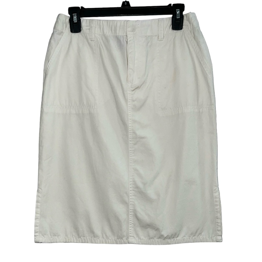 French Cuff Women’s Skirt Size 6 Off White A Line Short Pockets